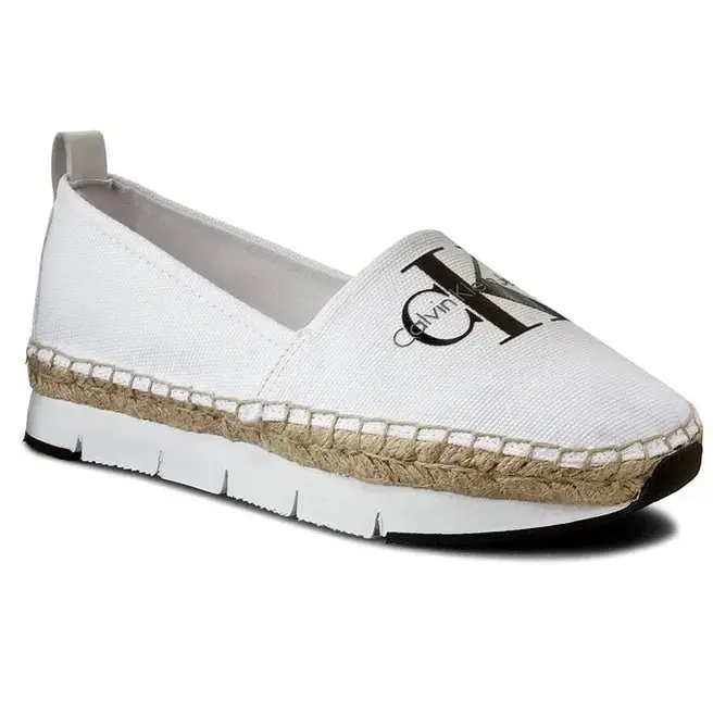 Calvin Klein Women's Genna Canvas Espadrilles - White