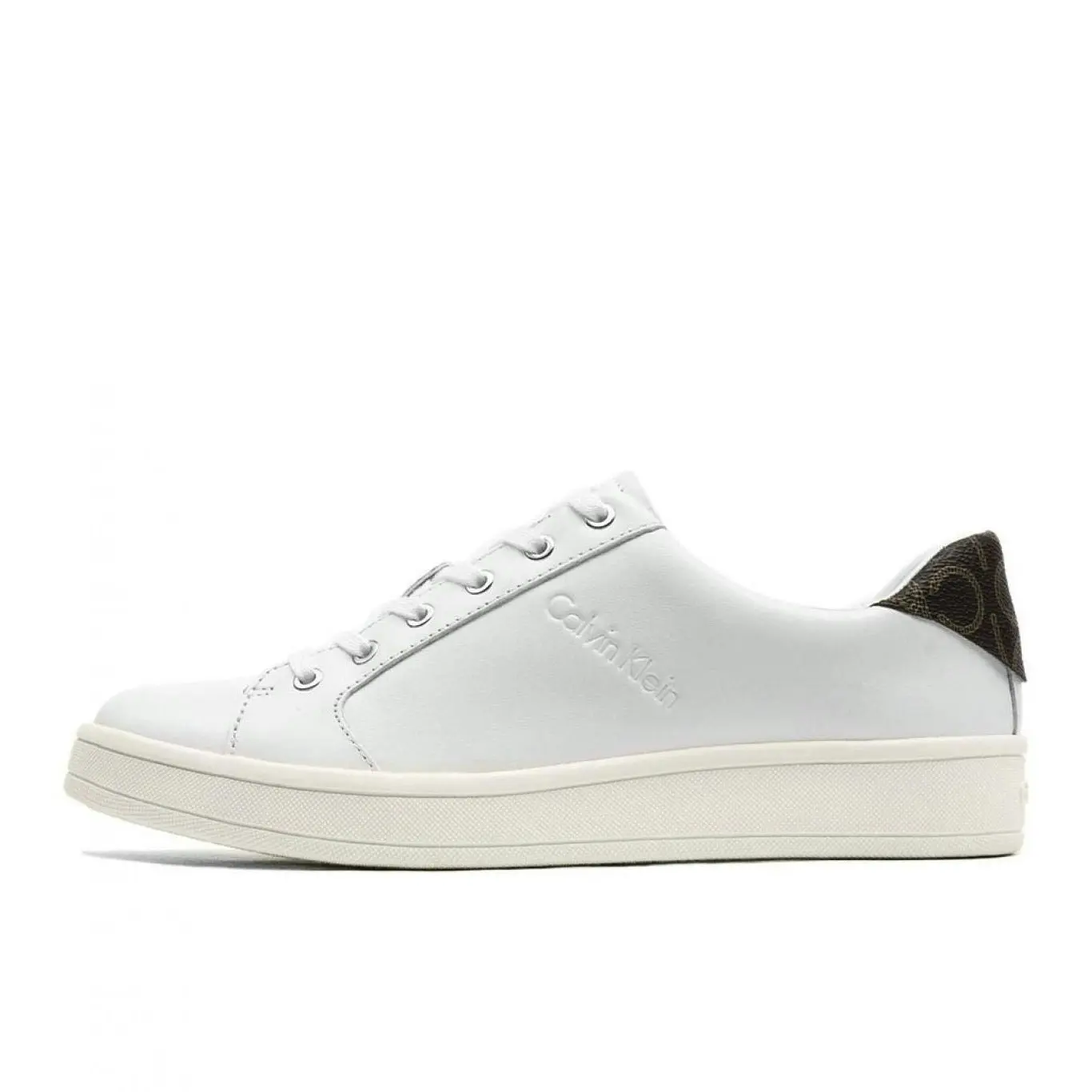 Calvin Klein Women's Sonia Low Top Lace Up Sneakers - White