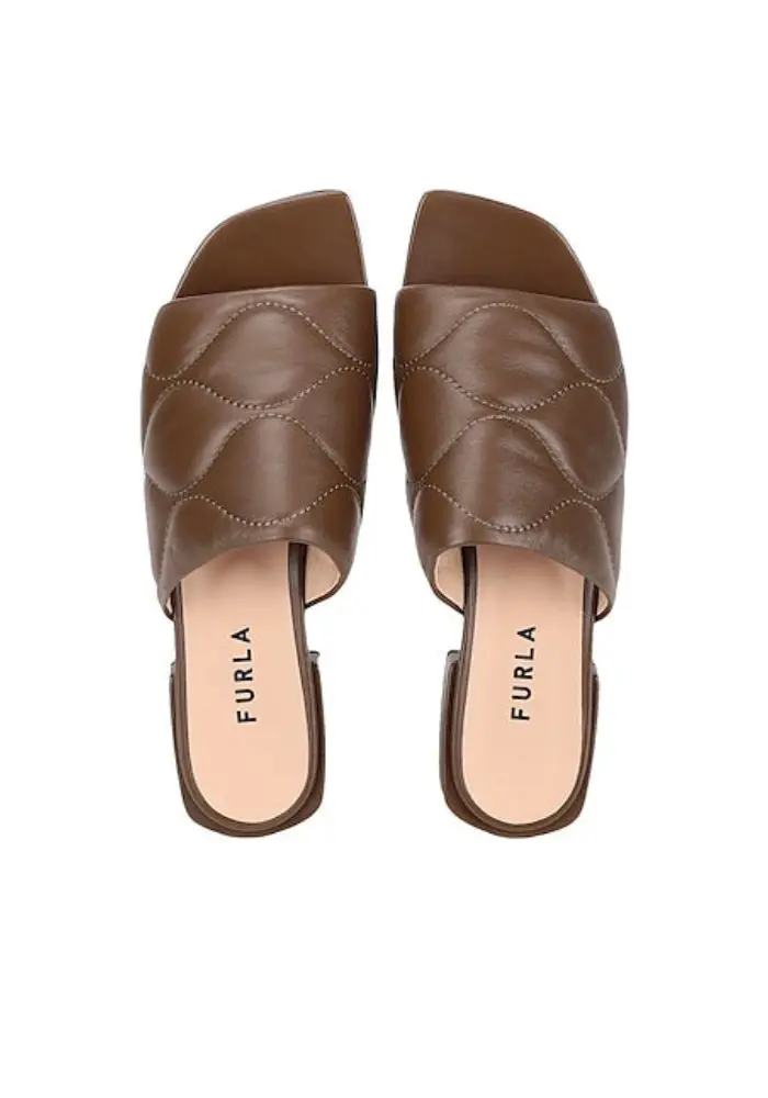 Furla Women's Block Mule Sandals T.20 - Brown