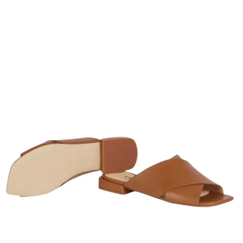 Furla Women's Cross Mule Sandals T.20 - Cognac