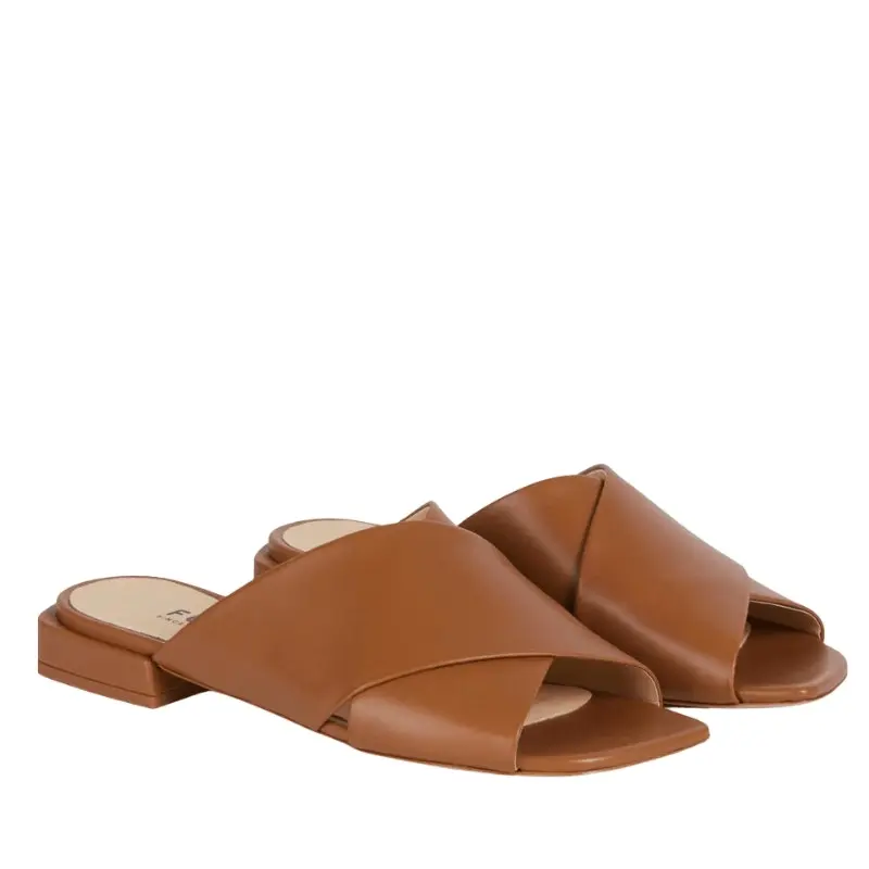 Furla Women's Cross Mule Sandals T.20 - Cognac