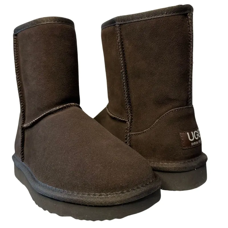 Byron Soul Ugg Classic Short Boots Dark Brown