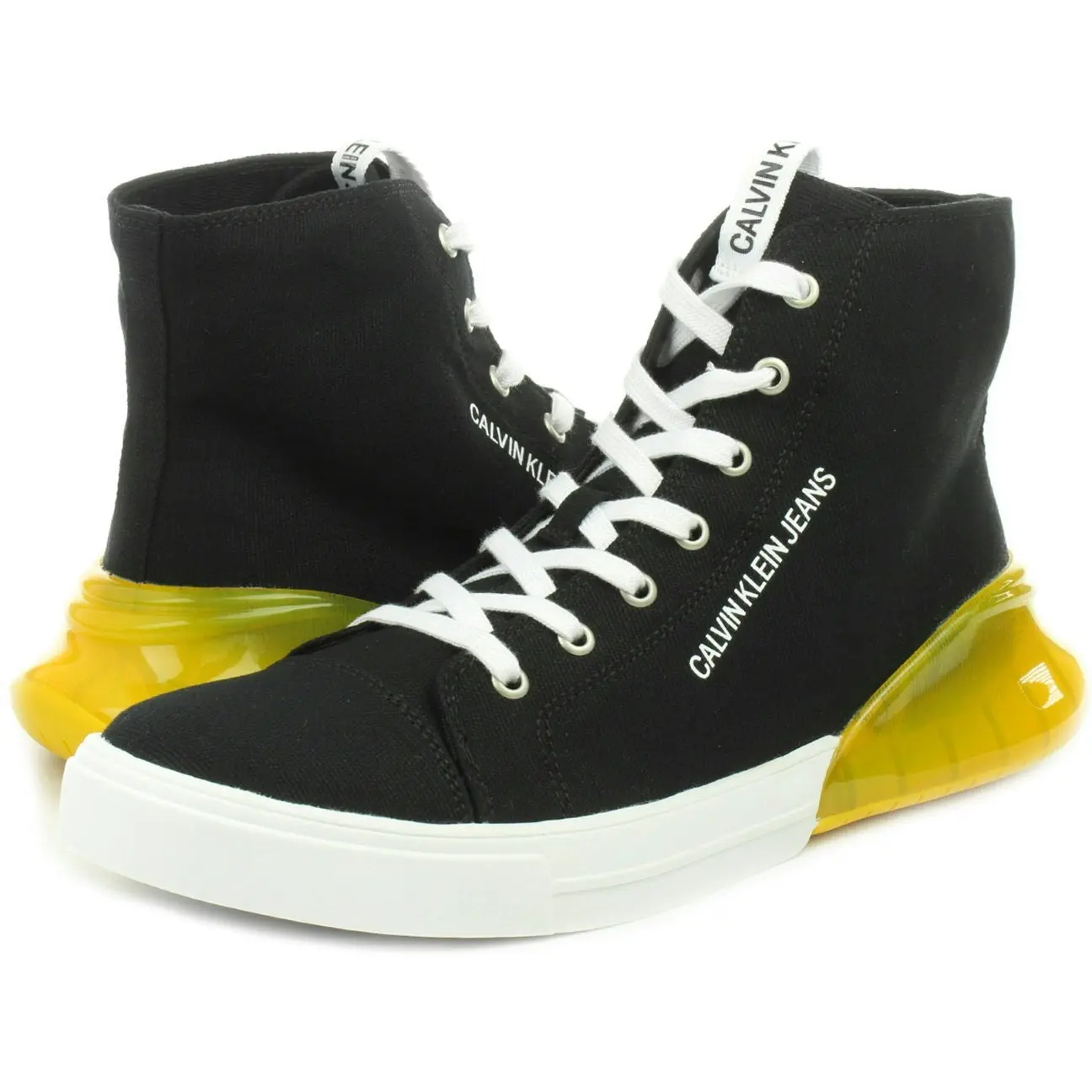 Calvin Klein Mens Merlin High Top - Black/lemon Chrome