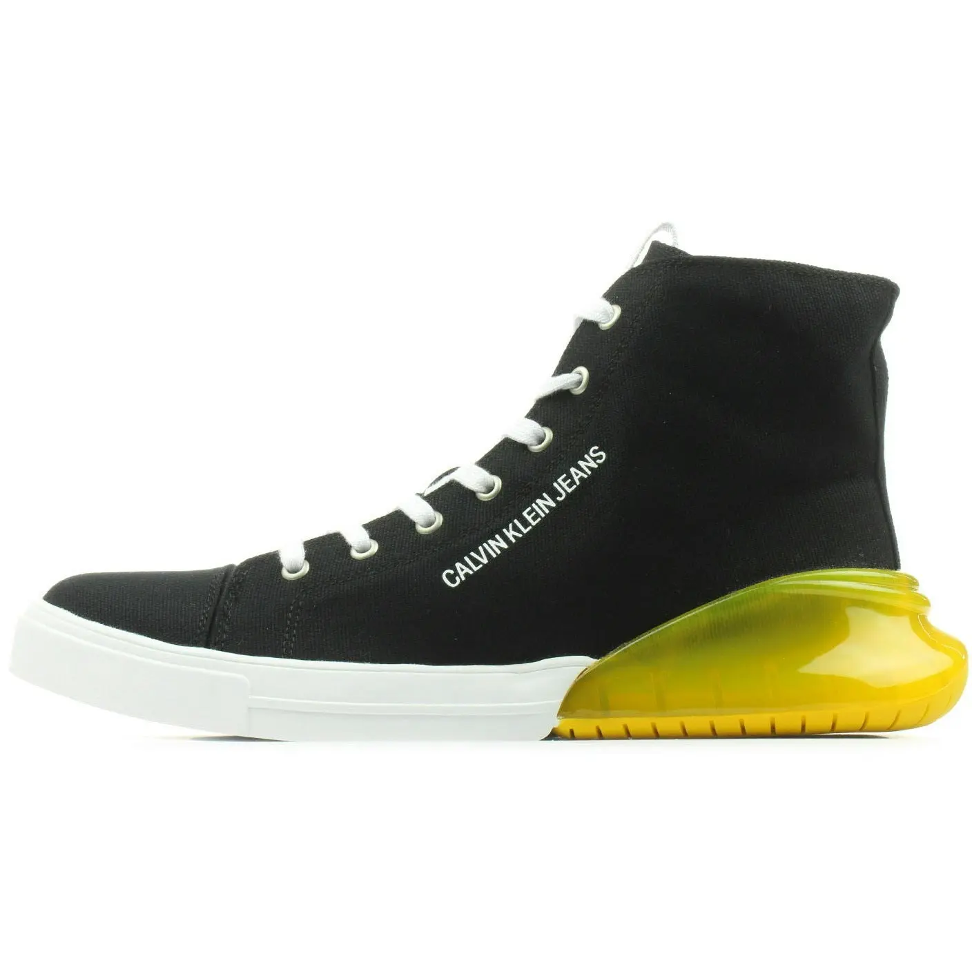 Calvin Klein Mens Merlin High Top - Black/lemon Chrome