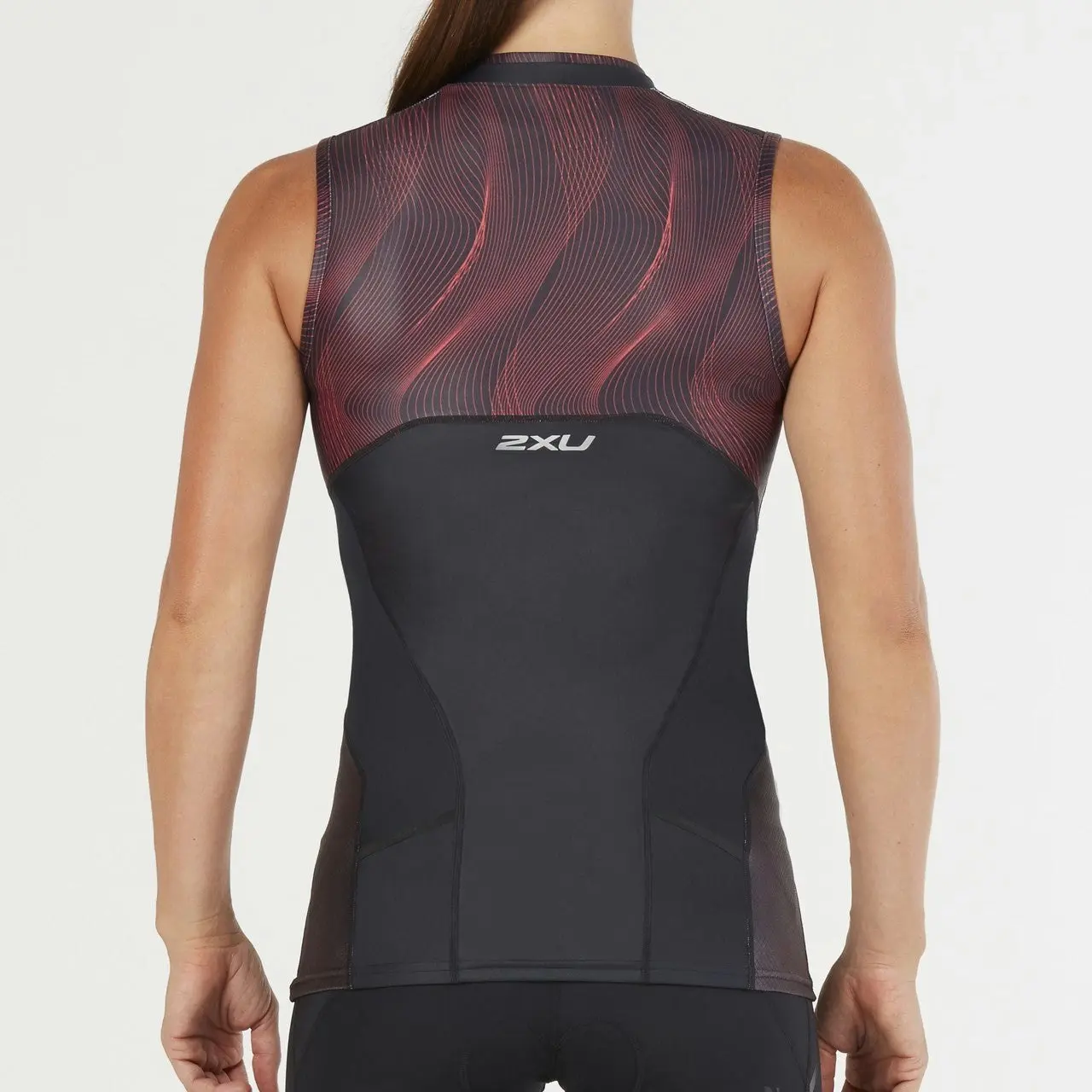 2XU Women's Compression Tri Singlet - Black/red