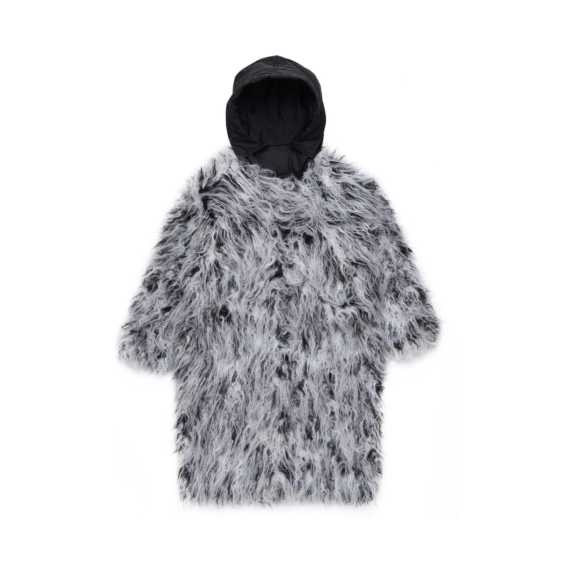 Diesel Girls Fluffy Long Jacket With Hood