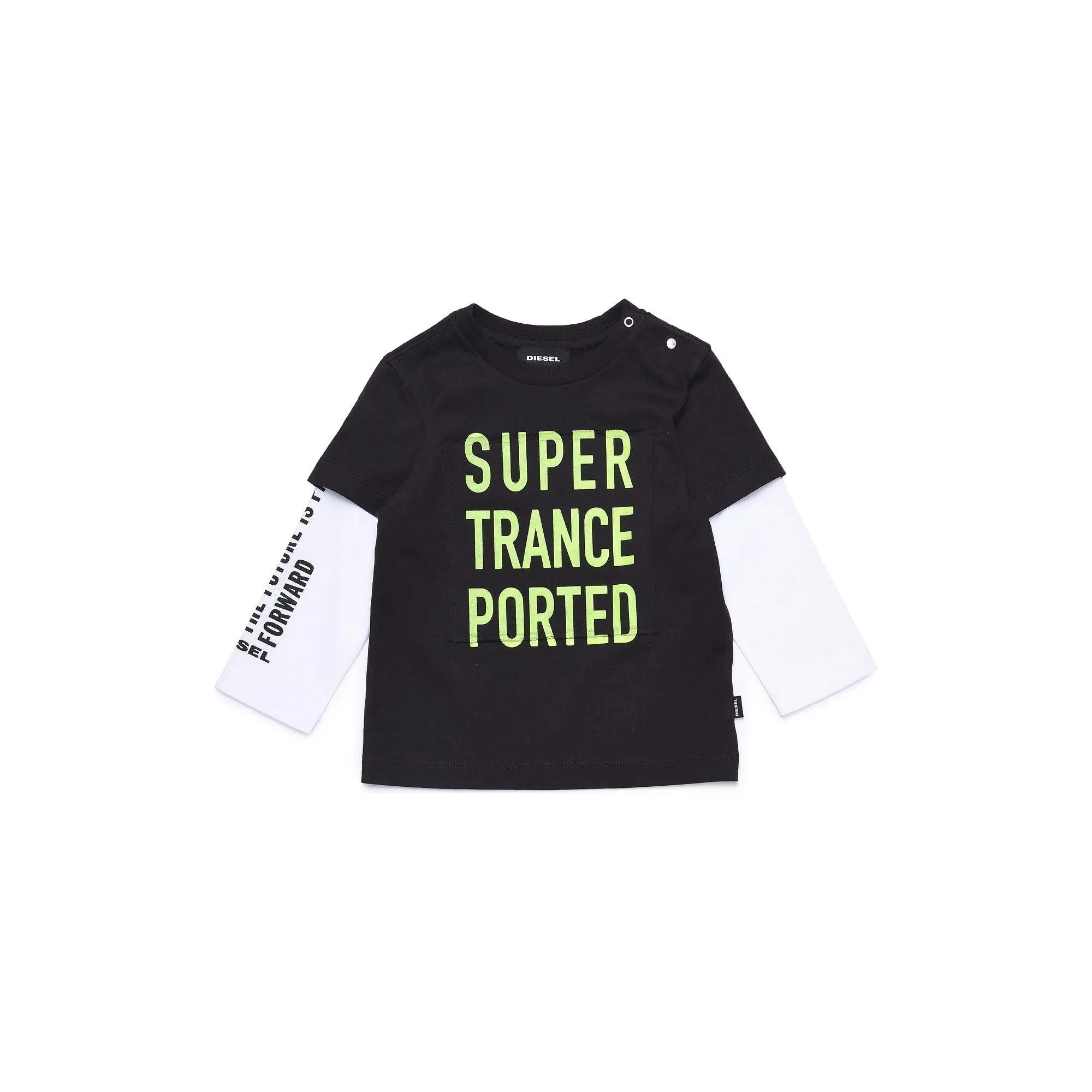 Diesel Babies Black 'supertranceported' T-shirt