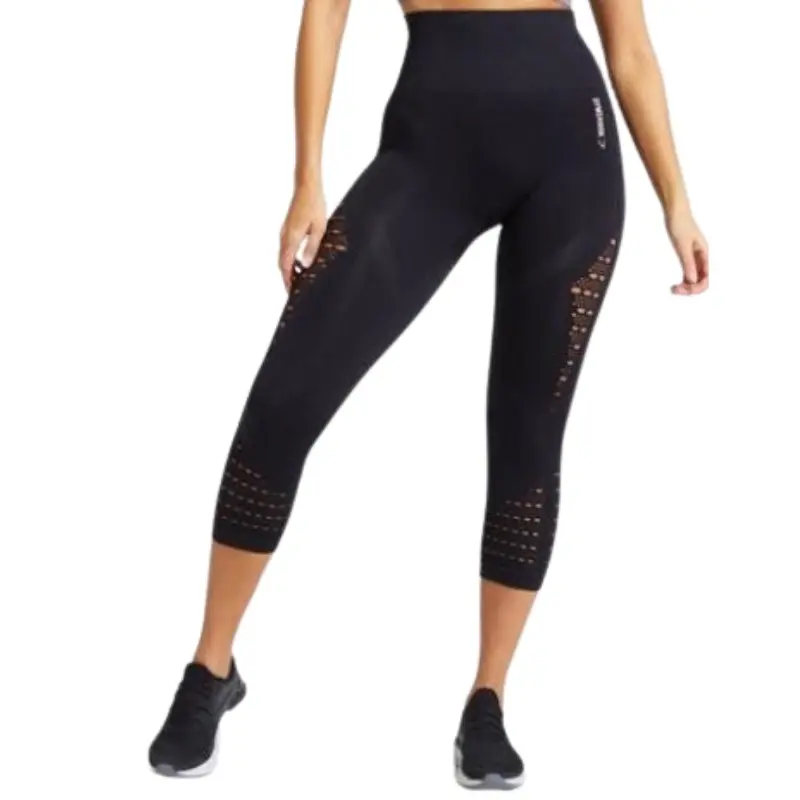 Gymshark Energy+ Seamless Cropped Leggings - Black