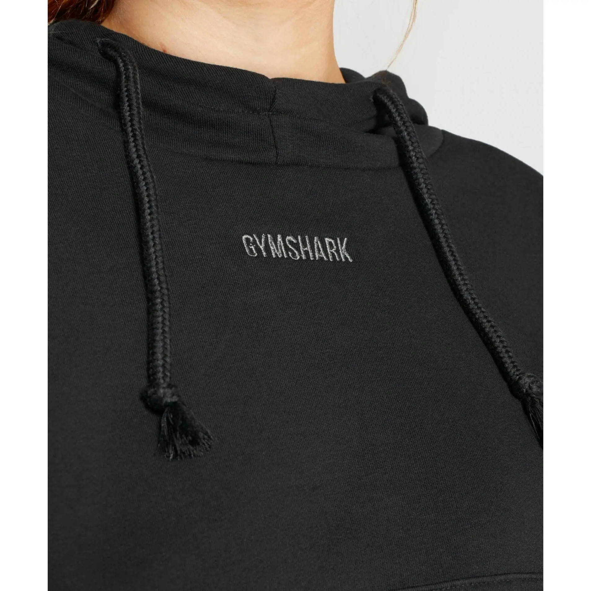 Gymshark Release Cropped Pullover Hoodie - Black