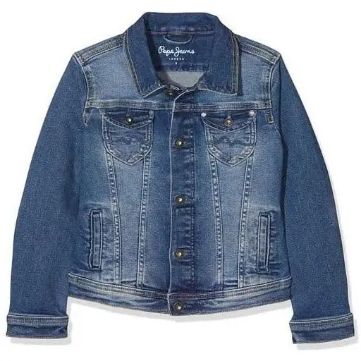 Pepe Kids Pepe Jeans Girls Retro Style Denim Jacket In Blue