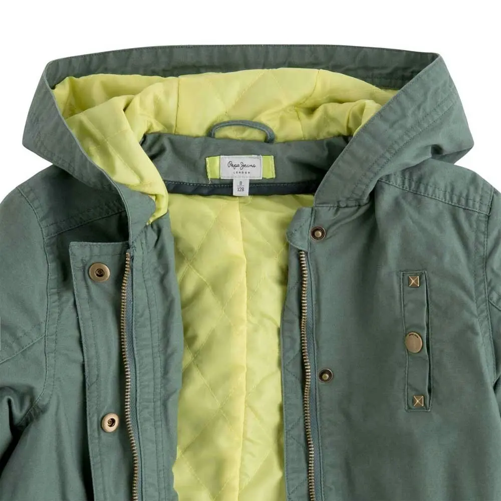 Pepe Kids Pepe Jeans Teen Girls Jazz Jr Coat Leaf Green