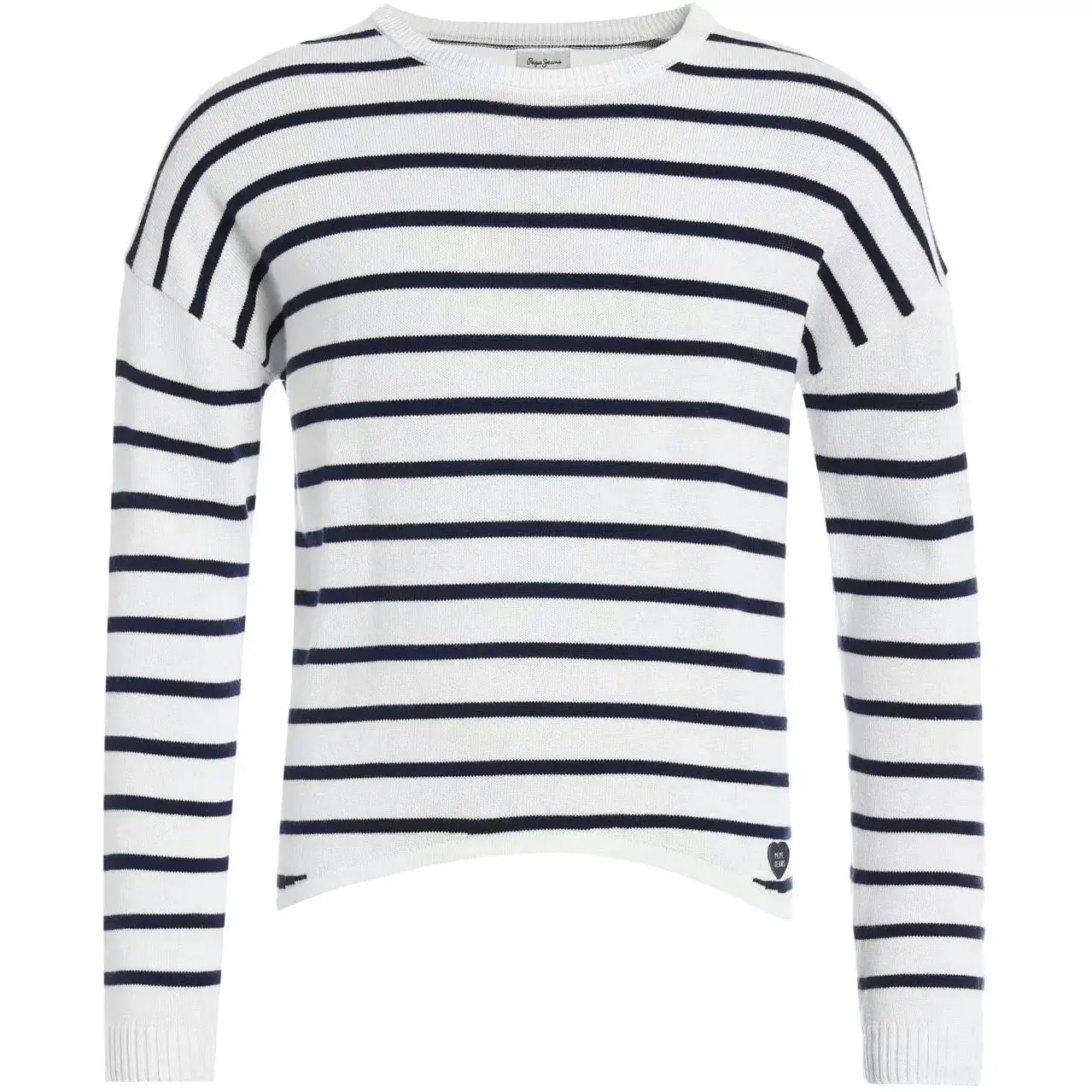 Pepe Kids Pepe Jeans Girls Selena Knit Sweater Stripe Chambray