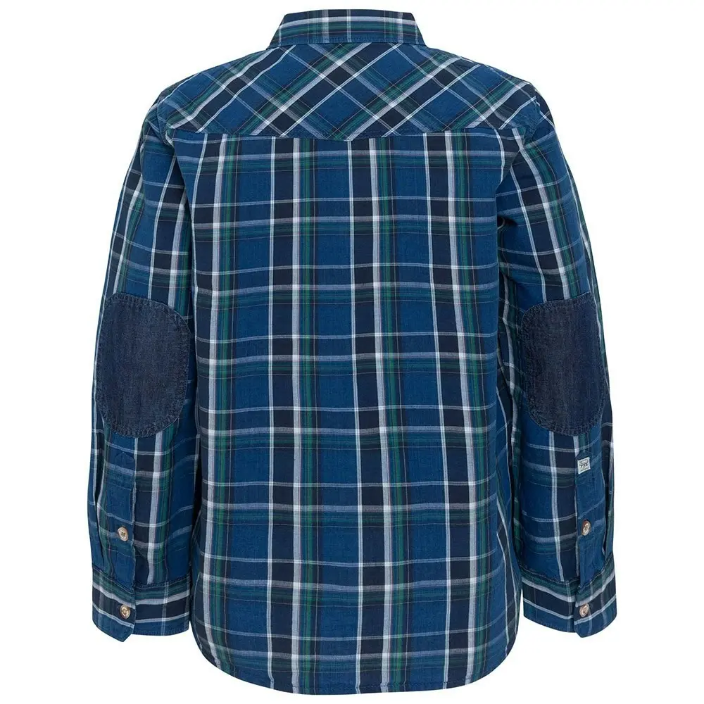 Pepe Kids Pepe Jeans Boys Rudy Check Shirt Blue