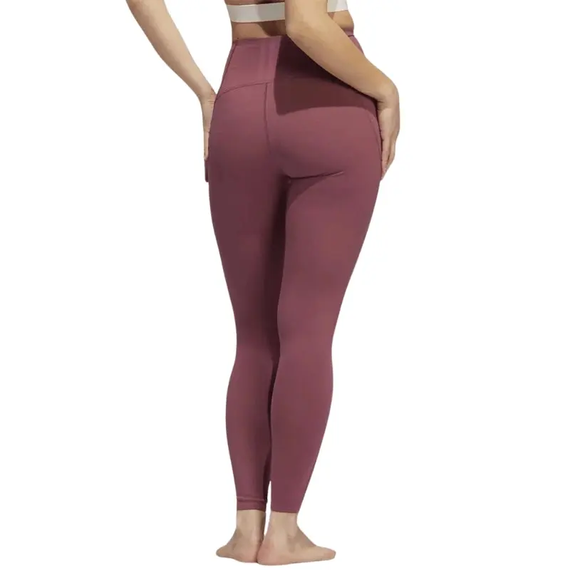 Adidas Yoga 4 Elements 7/8 Tights In Burgundy