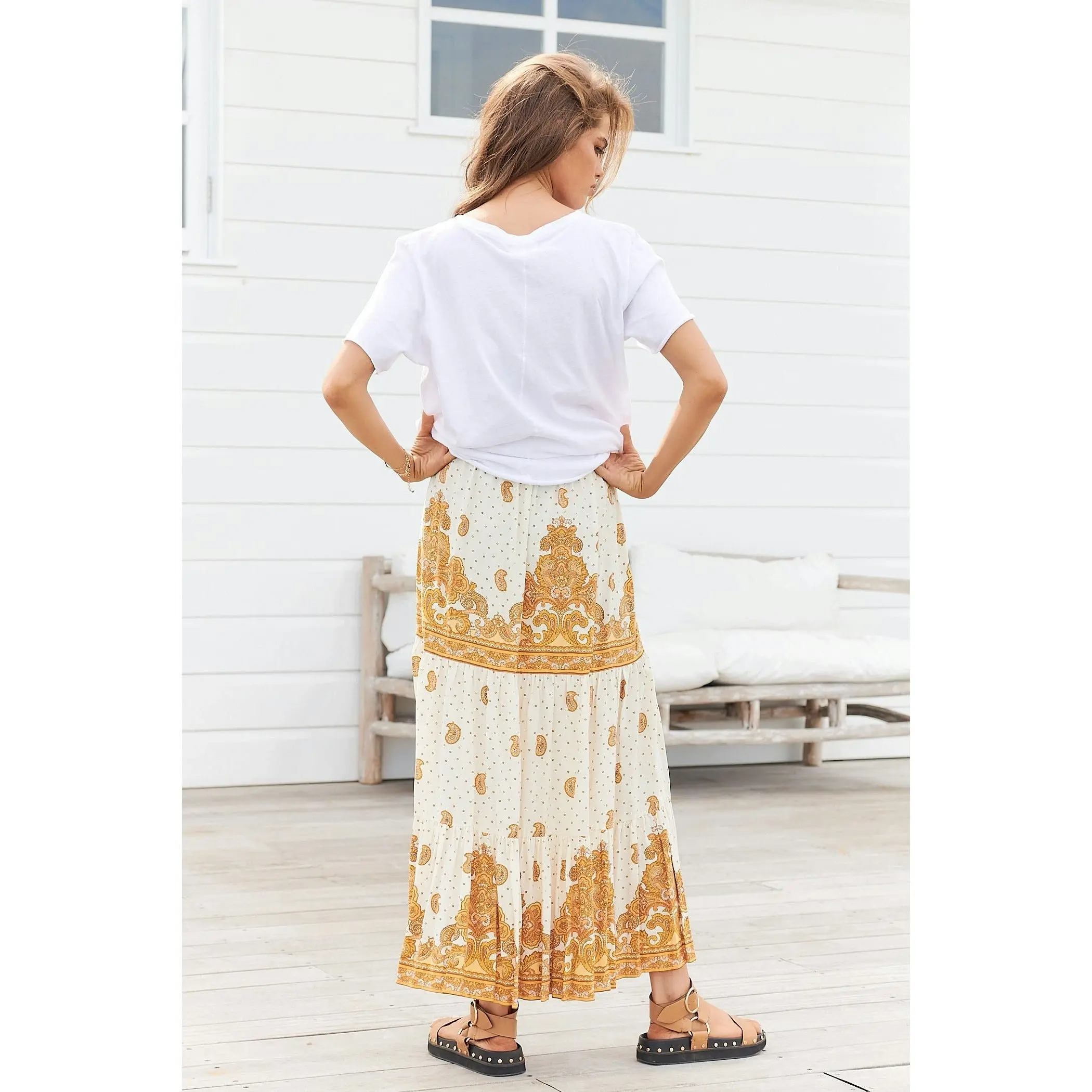 Jaase Sundown Print Riya Maxi Skirt