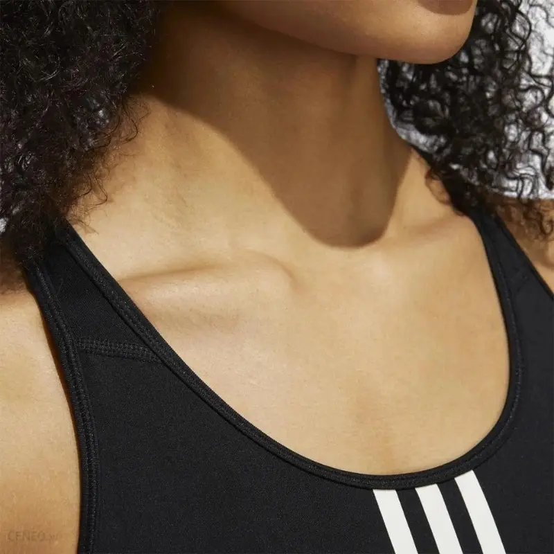 Adidas Womens 3 Stripes Black Sport Bra