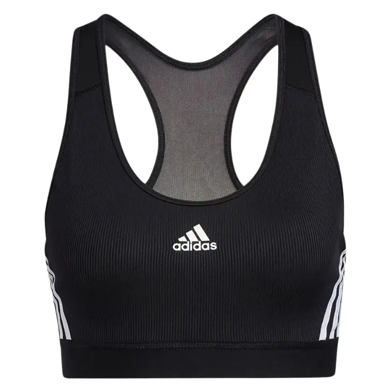 Adidas Womens Believe This 3-stripes Medium Support Rib Bra