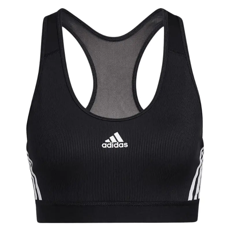 Adidas Womens Believe This 3-stripes Medium Support Rib Bra