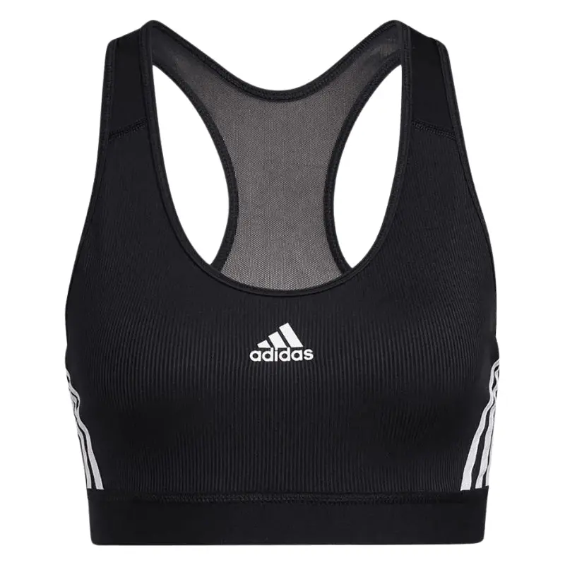 Adidas Womens Believe This 3-stripes Medium Support Rib Bra