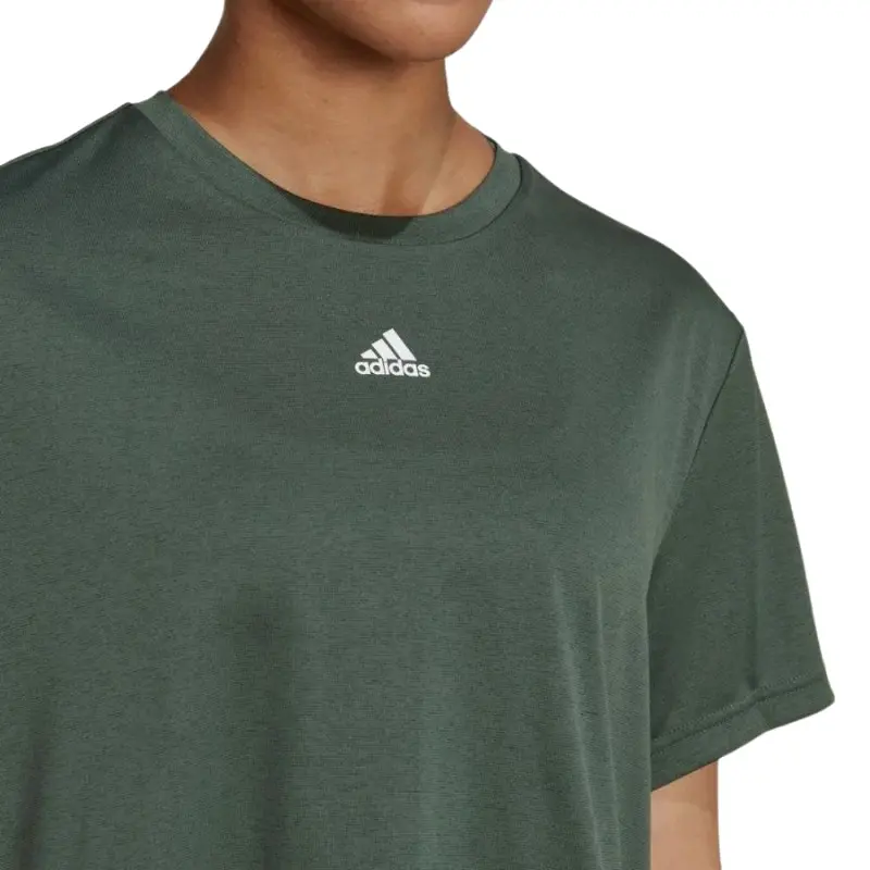 Adidas Women's Training Crop Studio T-shirt- Green