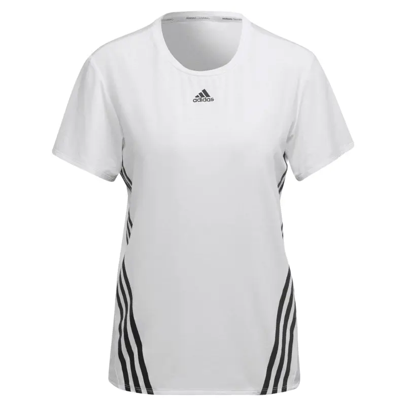 Adidas Women's White 3 Stripe T-shirt