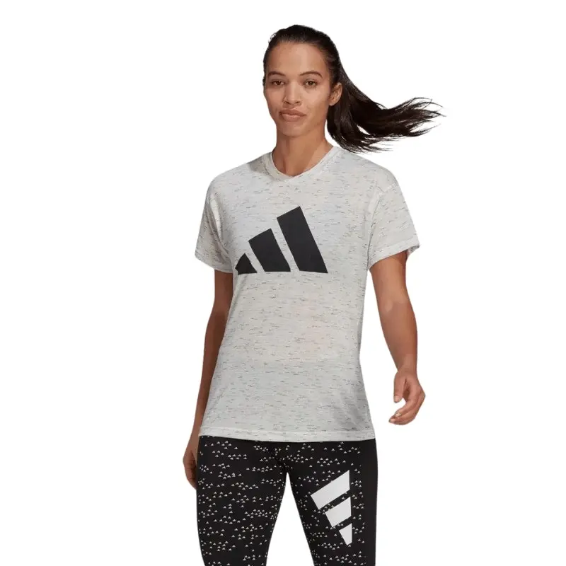 Adidas Womens Sport Winners 2.0 T-shirt White Melange