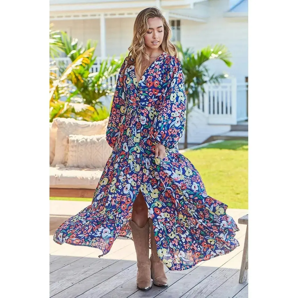 Jaase Carnation Print Teresa Maxi Dress