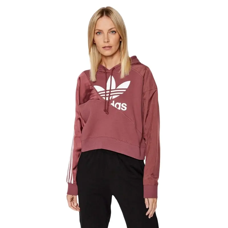 Adidas Womens Burgundy Pullover Hoodie