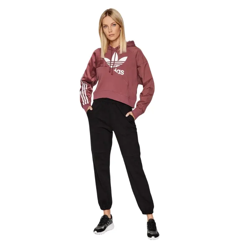 Adidas Womens Burgundy Pullover Hoodie