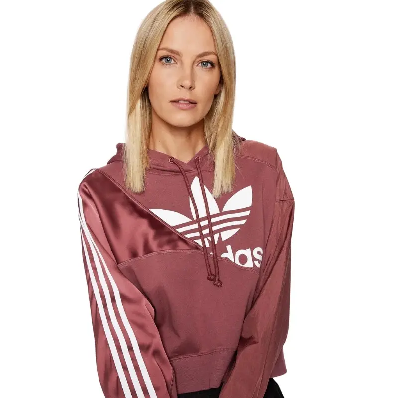 Adidas Womens Burgundy Pullover Hoodie