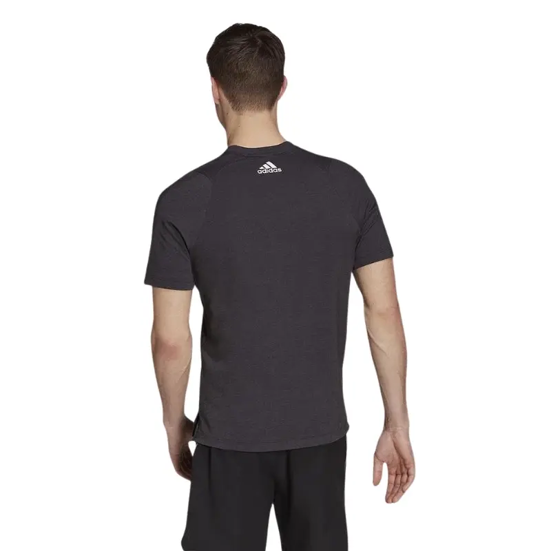 Adidas Mens Training Icons 3 Bar Black Training T-shirt