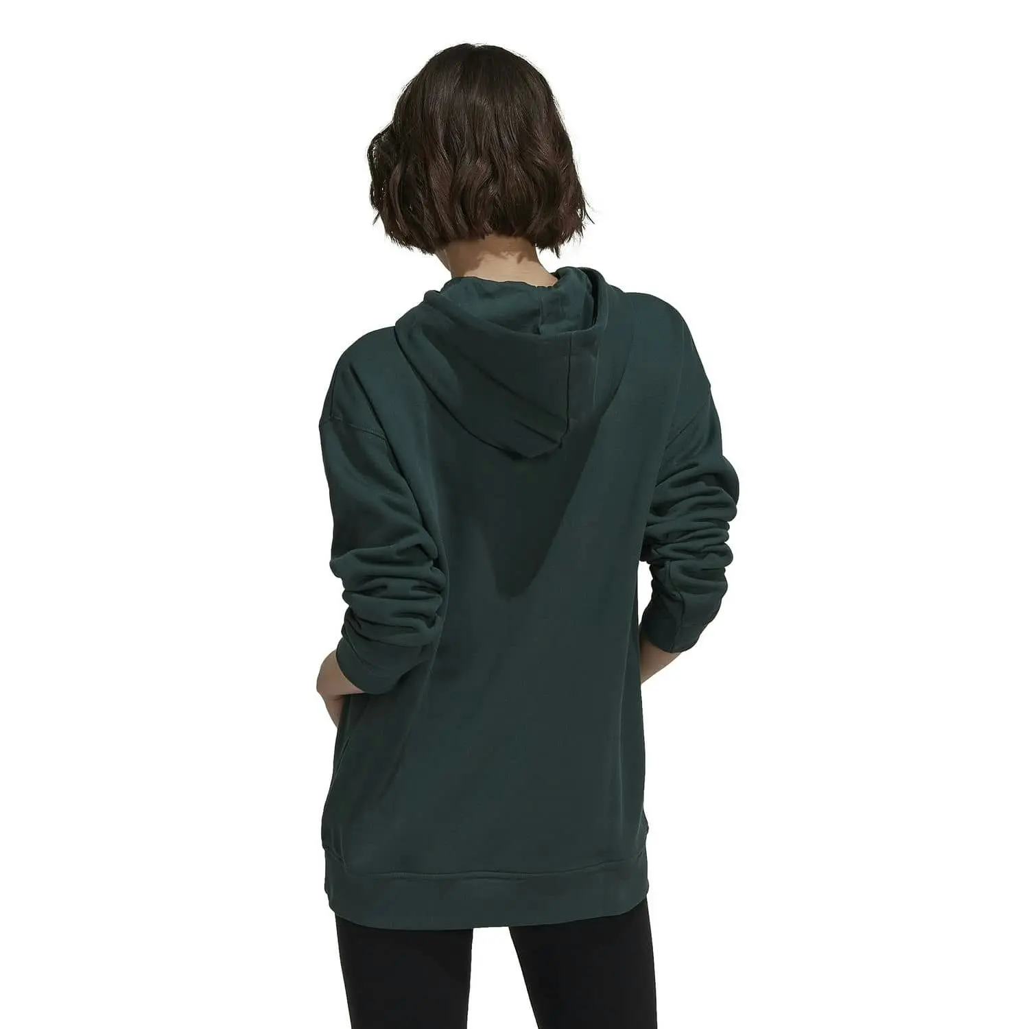 Adidas Womens Green Trefoil Hoodie Mineral Green