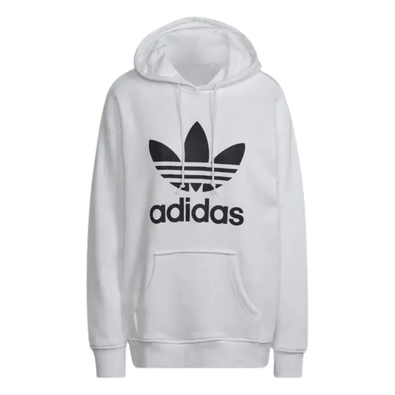 Adidas Womens White Trefoil Hoodie