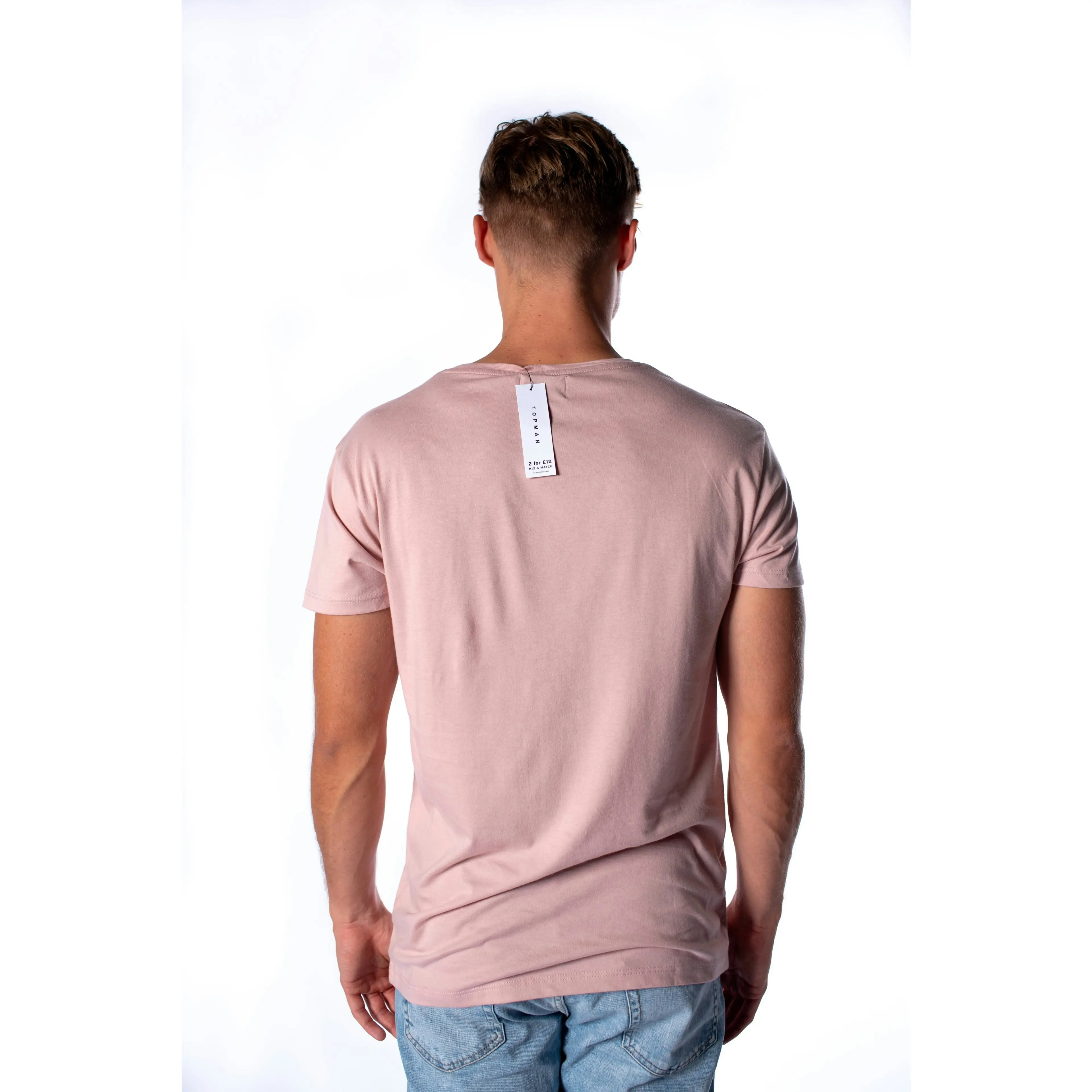 Topman Men's Regular Fit Dusty Pink T-shirt