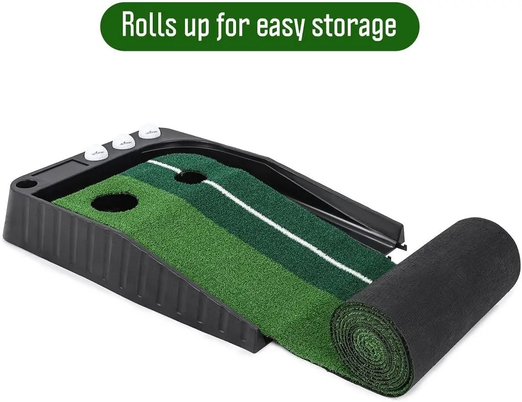 Golf Putting Mat Practice Putter Indoor Outdoor Training Exerciser