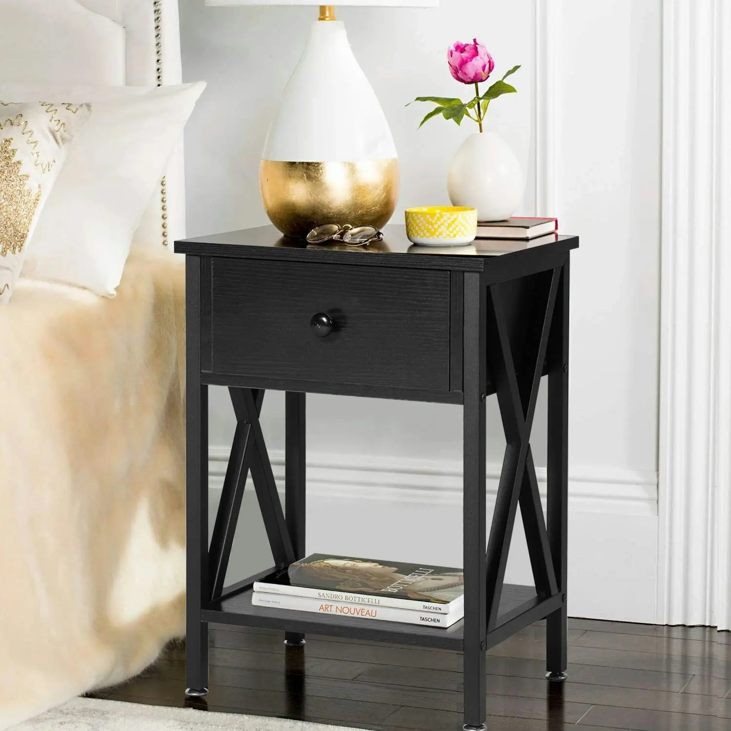 Bedside Table Nightstands with Drawer