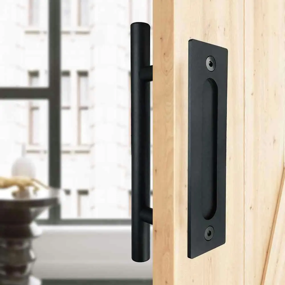 Heavy Duty barn door handle 2 side round