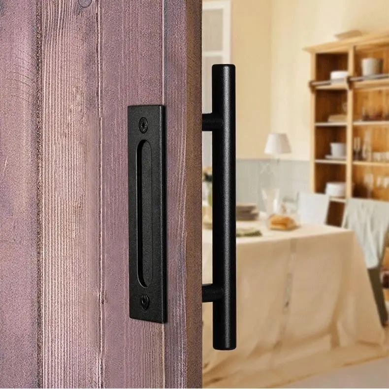 Heavy Duty barn door handle 2 side round