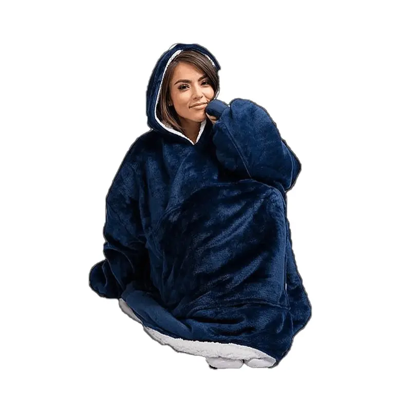 Blanket Hoodie Sweatshirt Soft & Warm Fleece Blanket Hoodie