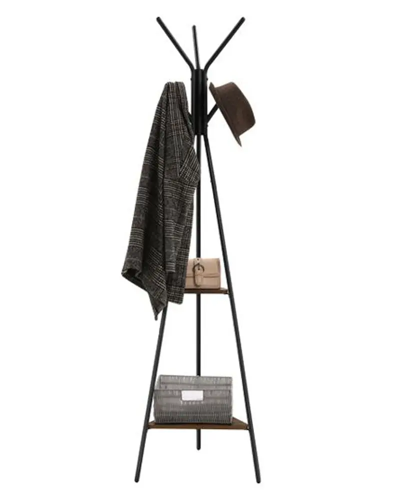 VASAGLE Coat Rack Stand 2 Shelves