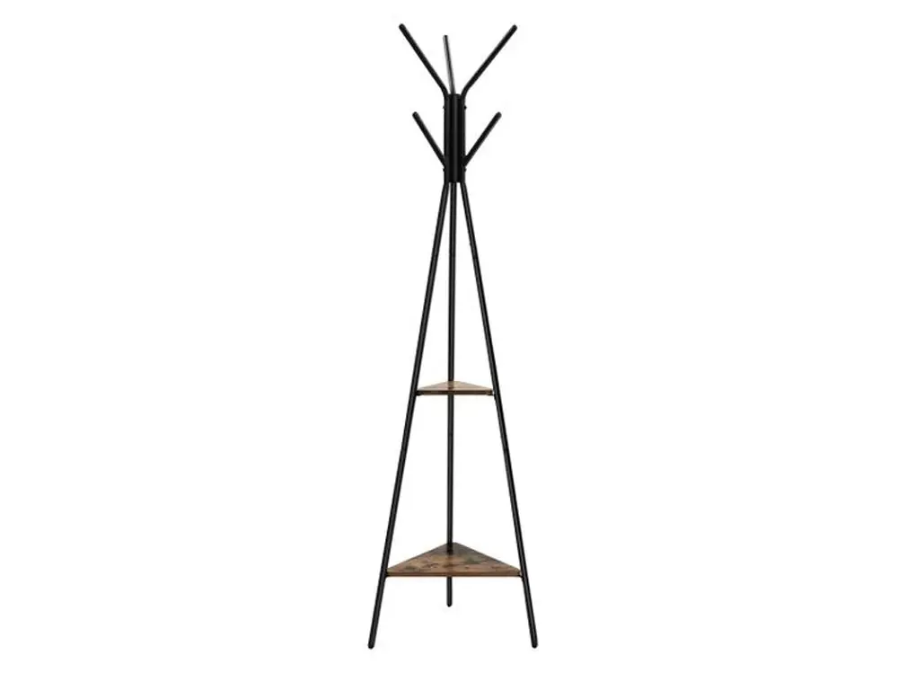 VASAGLE Coat Rack Stand 2 Shelves