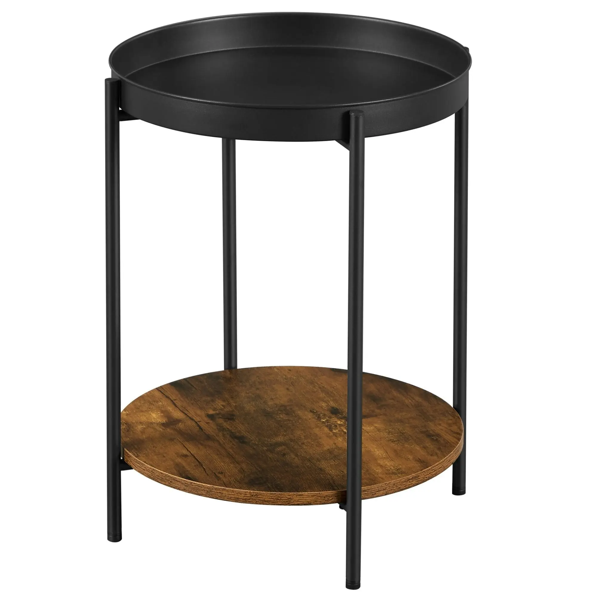 VASAGLE Stylish Bedside Table round Side Table End Table