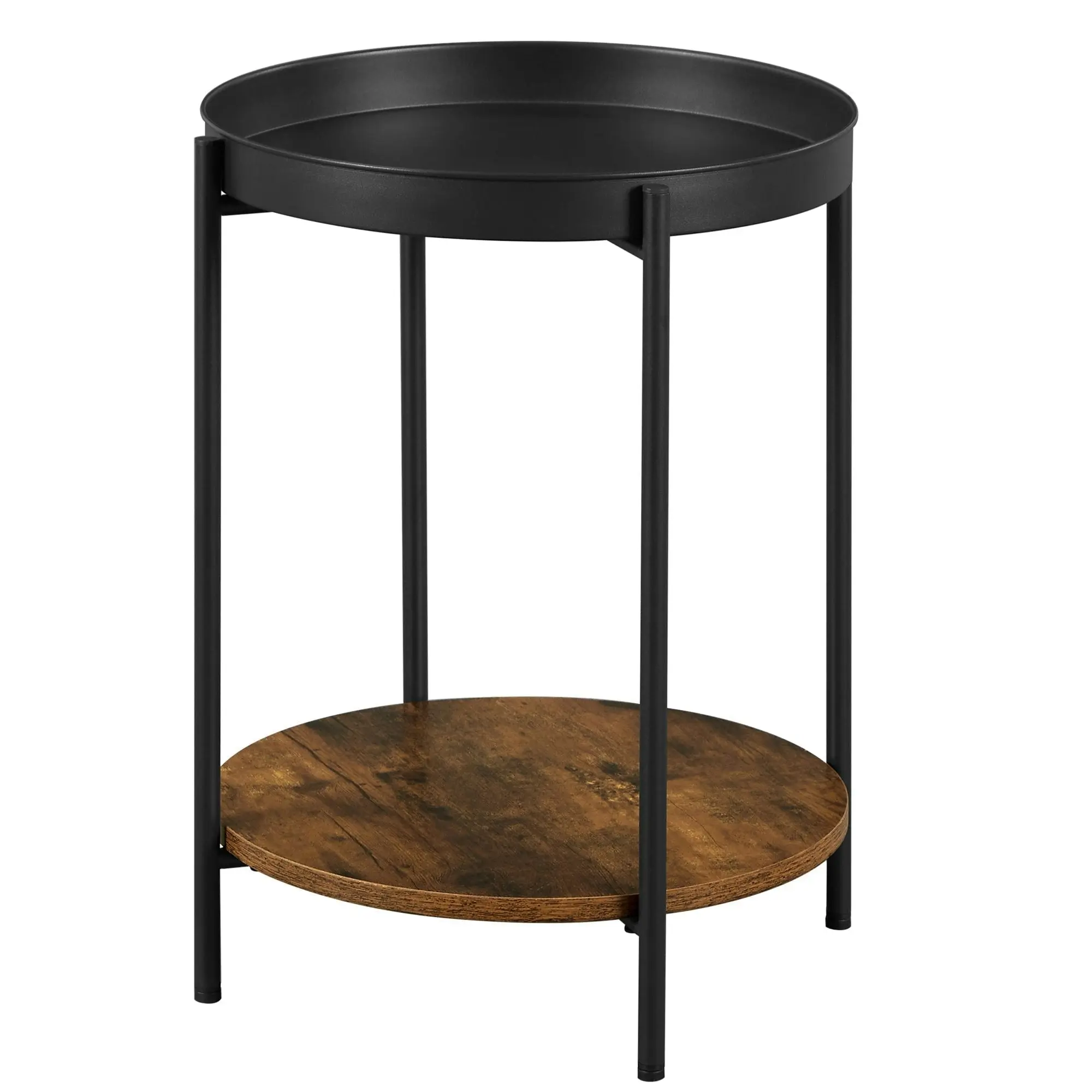 VASAGLE Stylish Bedside Table round Side Table End Table