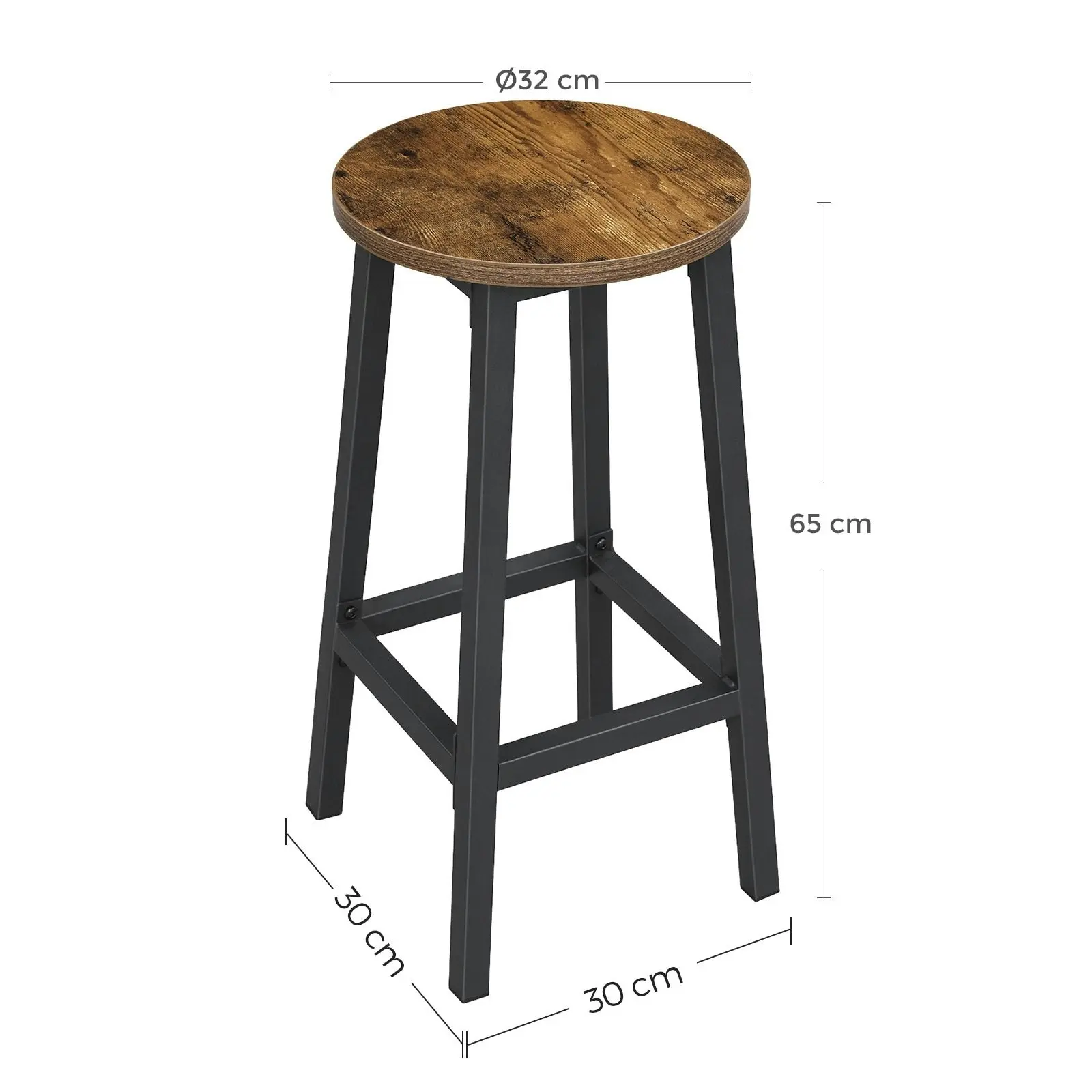 VASAGLE Bar Stools 2 PCS