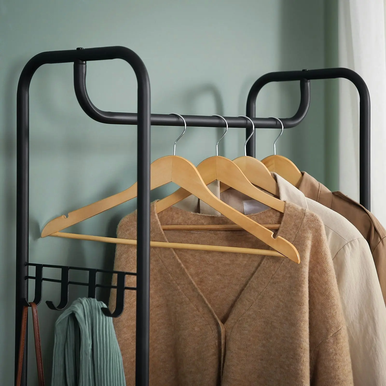 VASAGLE Clothes Garment Rack Hanger Organizer Coat Rack