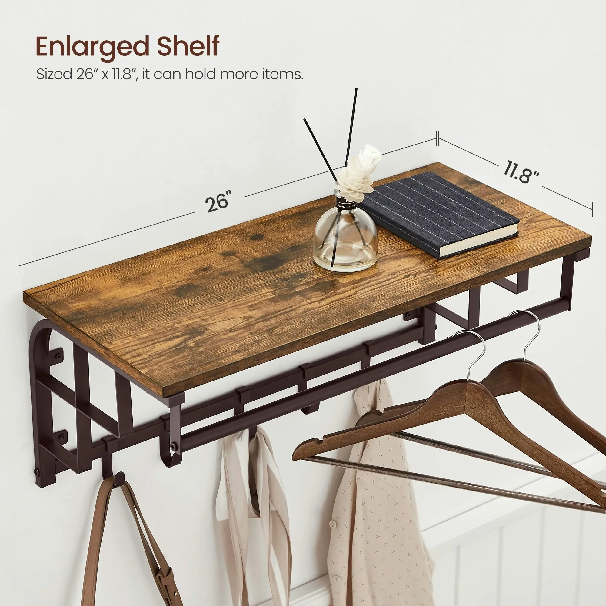 VASAGLE wall-Mounted Coat Rack