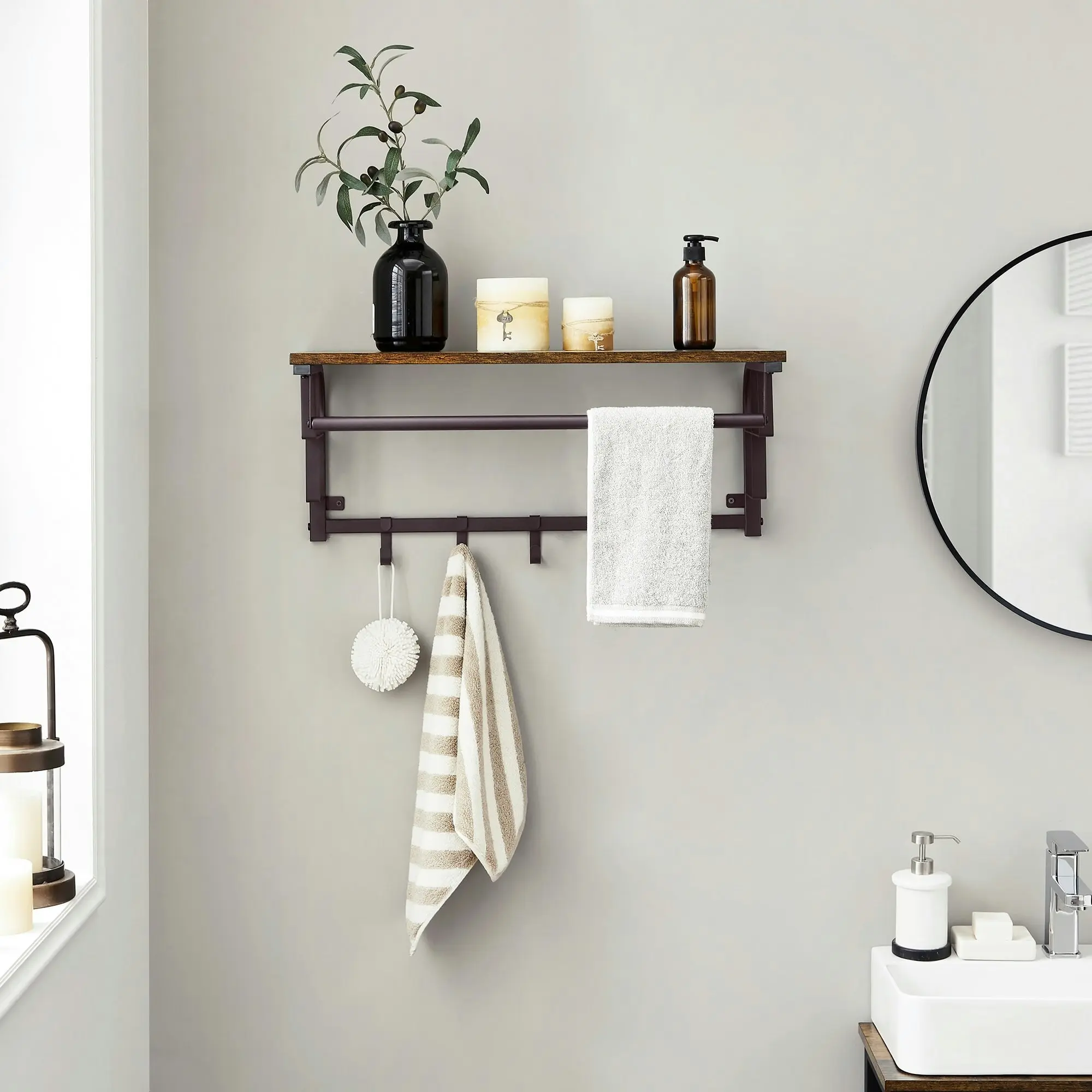 VASAGLE wall-Mounted Coat Rack