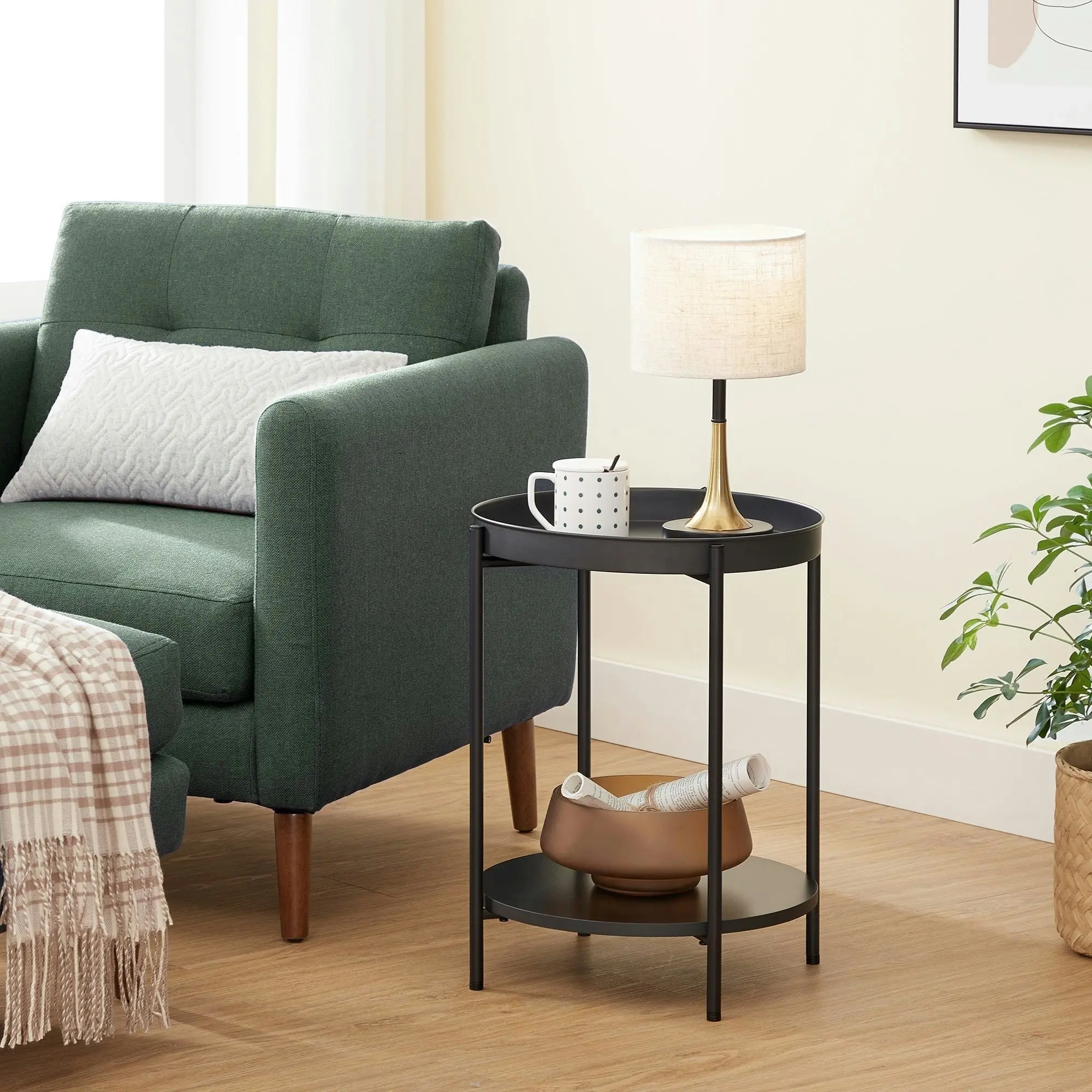 VASAGLE Stylish Bedside Table End Table Side Table