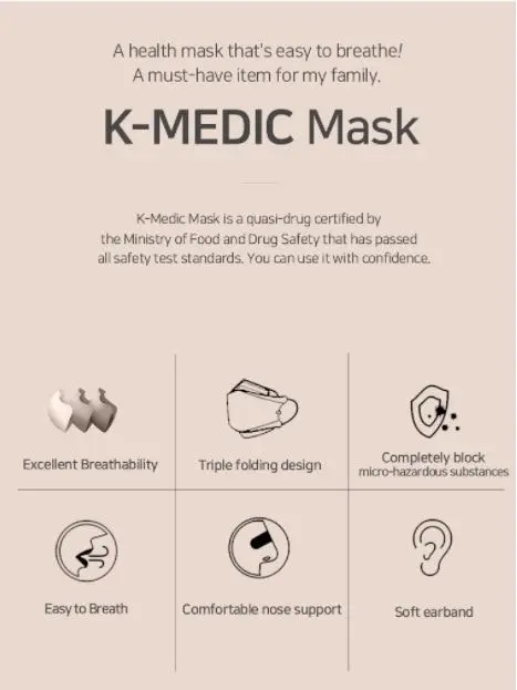 K-Medic KF94 Face Mask (White)