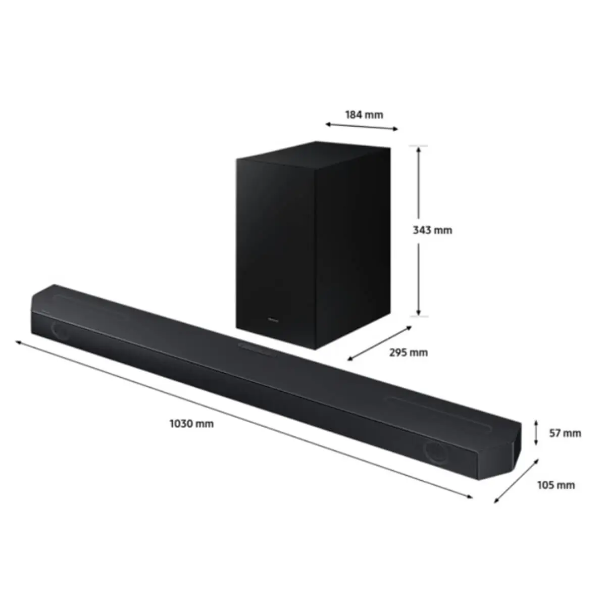 Samsung Q600C Q Series 3.1.2ch Soundbar with 6.5 Inch Wireless Subwoofer